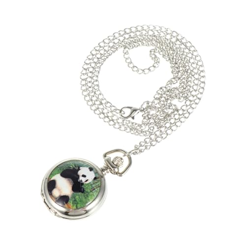 Yardenfun Panda Taschenuhr Kettenuhr Mit Halskette Uhr Für Junge Mädchen Festival Geschenk Souvenir Aus Hochwertigen Materialien Mit Römisch-arabischen Ziffern Exquisitem Design von Yardenfun