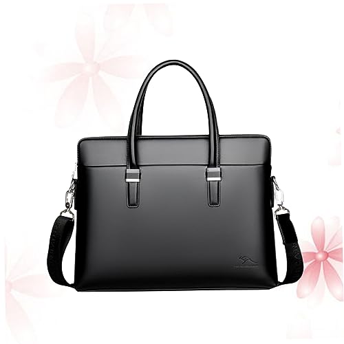 Yardenfun 1Stück Rindsleder Aktentasche Umhängetasche für Laptoptasche für Casual Business Schwarz Wasserfest Langlebig Stylisch für Täglichen Gebrauch Yardenfun 1Stück Rindsleder Aktentasche Umhängetasche für Laptoptasche für Casual Business Schwarz Wasserfest Langlebig Stylisch für Täglichen Gebrauch von Yardenfun