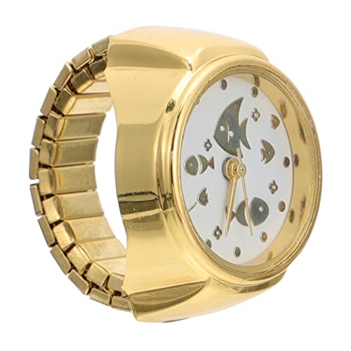 Yardenfun Modischer Ring-Uhr Schmuckring Für Frauen Verstellbare Digitale Quarzuhr Stilvolle Fingeruhr Mit Dekorativem Einzigartiges Für Damen von Yardenfun