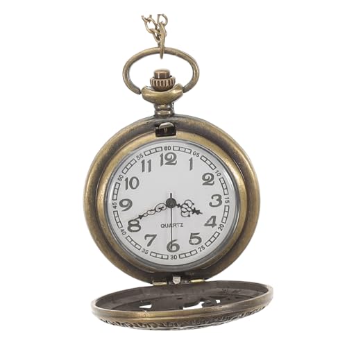 Yardenfun Vintage-Taschenuhr Retro-ausgehöhltes Design 1 Stück Quarz-Taschenuhr stilvoll für Freunde der Familie von Yardenfun