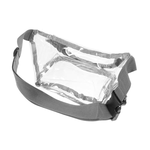Yardenfun 1stk Transparente Bauchtasche Sportliche Umhängetasche Handy-geldbörse Crossbody Damen Geldbörse Crossbody Klare Kosmetikhandtasche Damenhandtasche Klare Gürteltasche Grey PVC von Yardenfun