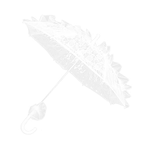 Yardenfun 1stück Braut-spitze Regenschirm Eleganter Hochzeits-prop Mit Uv-schutz Für Hochzeitsfeiern Und Fotografie Weißer Spitzen-schirm Für Braut-accessoires Leicht Und Stabil von Yardenfun