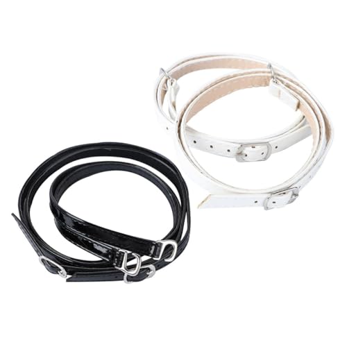 Yardenfun 2 Paare Damen Fersenschutz Schuhriemen Verstellbare Rutschfeste High Heel Bänder in Schwarz und Weiß Langlebige Praktische Ersatzriemen für Pumps und High Heels Ideal für Alltag von Yardenfun