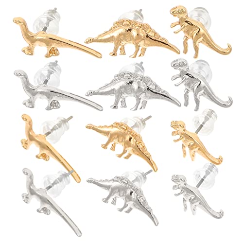 Yardenfun 2 Paare Damen Ohrstecker Dinosaurier Ohrringe Niedlich Leicht Kleine Schmuck für Teen Mädchen Alltag Party von Yardenfun