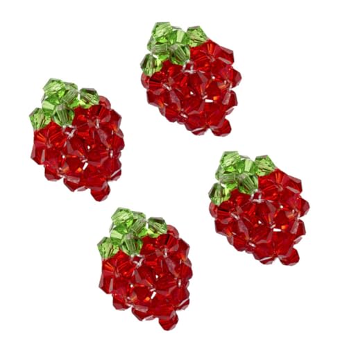 Yardenfun 2 Paare Kreative Erdbeer Ohrstecker Ohrringe Damen Schlichtes Design Glänzend Modisch Leicht zu Tragen für Alltag und Party von Yardenfun