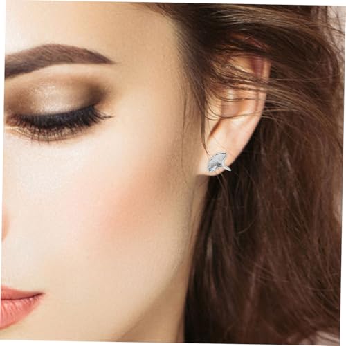 Yardenfun 2 Paare Sterling Silber Ginkgo Ohrstecker Damen Herbst Blattohrringe Leicht und Hautfreundlich Eleganter Pflanzenschmuck für Alltag und Fest von Yardenfun