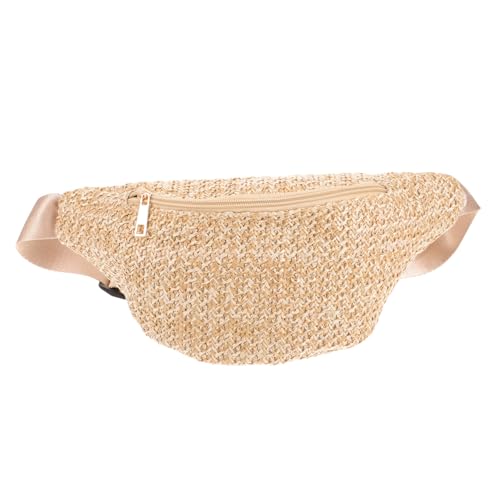 Yardenfun 2stücke Sommer Imitation Strohwaren Bauch Und Brusttasche Für Damen Gewebte Umhängetasche Leichte Tragetasche Für Strand Shopping Reisen Alltag von Yardenfun