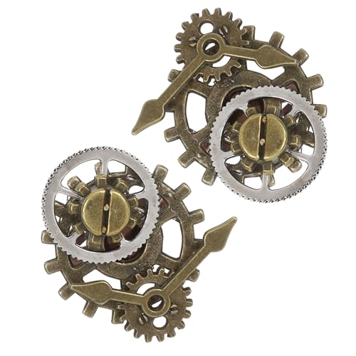 Yardenfun 2 STÜCK Vintage Zahnradringe aus Langlebiger Legierung Kreatives Steampunk Design für Damen und Herren Modische Metallringe mit Zahnrad Motiv als Einzigartiger Schmuck von Yardenfun