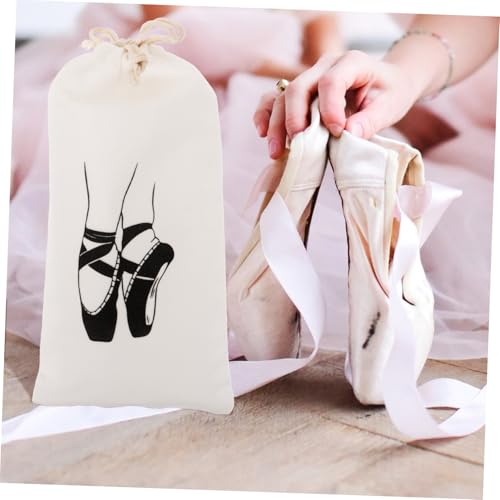 Yardenfun 2 Stück Balletttasche aus Canvas mit Kordelzug Ballettschuhtasche für Damen Vielseitiger Tanzschuhbeutel mit Süßem Muster Langlebig für Spitzenschuhe Schwimmsachen Reise und von Yardenfun