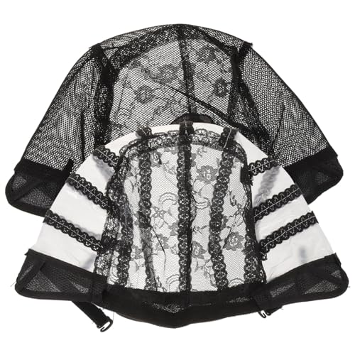Yardenfun 2 Stück Elastische Atmungsaktive U Förmige Haarnetz Mützen für Perückenherstellung Leichtes Schweißabsorbierendes Netz Teiliges Verstellbar für Angenehmen Sitz bei Damen von Yardenfun