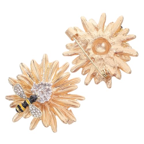 Yardenfun 2 Stück Elegante Broschen mit Gänseblümchen und Biene Strassbesetzte Anstecknadeln aus Metall Sicherer Halt Vielseitig als Schal Reversnadel für Damenmäntel Kleider und Anzüge Yardenfun 2 Stück Elegante Broschen mit Gänseblümchen und Biene Strassbesetzte Anstecknadeln aus Metall Sicherer Halt Vielseitig als Schal Reversnadel für Damenmäntel Kleider und Anzüge von Yardenfun