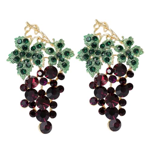 Yardenfun 2 Stück Elegante Strass Broschen Anstecknadeln Traubenform Modisch Langlebig für Damen Kleidung Schal Cardigan Hochwertige Revers Pins Schmuckaccessoire von Yardenfun