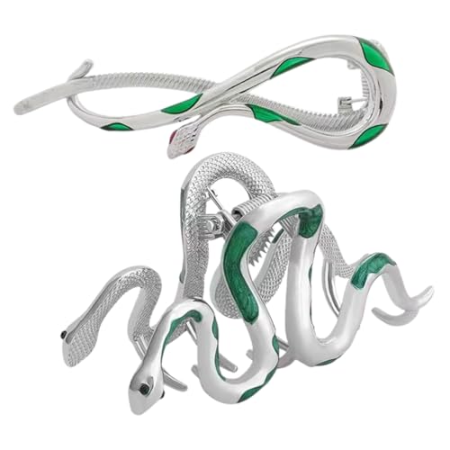 Yardenfun 2stücke Metall Schlangen Haarklammer Große Haarspange Für Dickes Haar Haarklammern Für Frauen Accessoires Für Partys Zeremonien Hochzeiten von Yardenfun