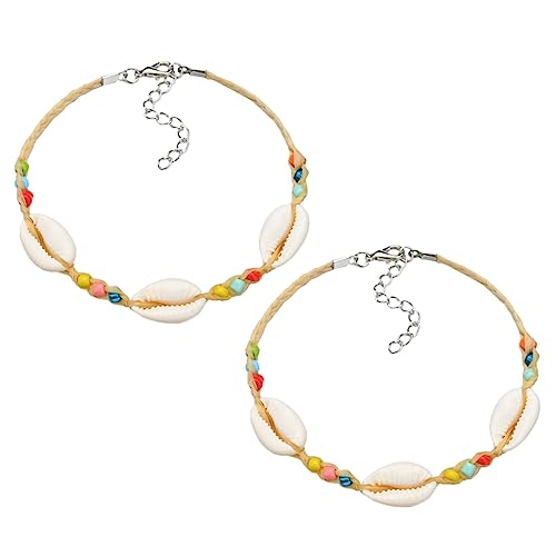 Yardenfun 2stücke Perlen Fußkettchen Armband Bunte Perlenschmuck Fußkettchen Leicht Und Kompakt Für Reisen Und Partys Accessoires Geschenkidee von Yardenfun