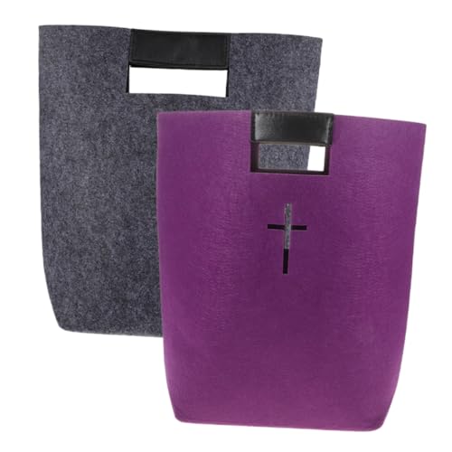 Yardenfun 2 Stück Große Filz Bibeltasche Langlebige Handtasche mit Hoher Tragkraft Vielseitige Aufbewahrungstasche für Einkäufe Bücher und Alltag Wiederverwendbare Einkaufstasche Geräumig Yardenfun 2 Stück Große Filz Bibeltasche Langlebige Handtasche mit Hoher Tragkraft Vielseitige Aufbewahrungstasche für Einkäufe Bücher und Alltag Wiederverwendbare Einkaufstasche Geräumig von Yardenfun
