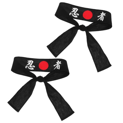 Yardenfun 2 Stück Hachimaki Stirnband für Karate Verstellbares Leichtes Kopfbedeckung mit Traditionellem Japanischen Design für Kostümpartys Training von Yardenfun