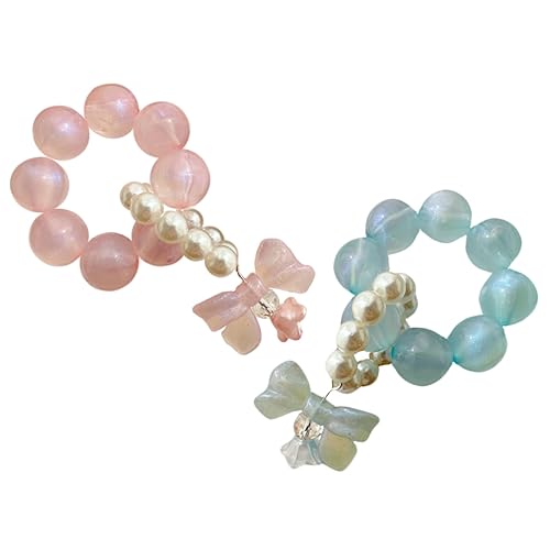 Yardenfun 2 Stück Handyschlaufe mit Perlen Beaded Charm Kette für Smartphones Schlüsselanhänger Handtaschen Deko Hellrosa Handgelenkband für Frauen von Yardenfun