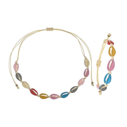 Yardenfun 2 Stück Hawaiian Armband Verstellbare Handgefertigte Armbänder für Frauen und Teenager für Strand Sommer und Boho Stil mit Lebendigen Handgemalten Designs von Yardenfun