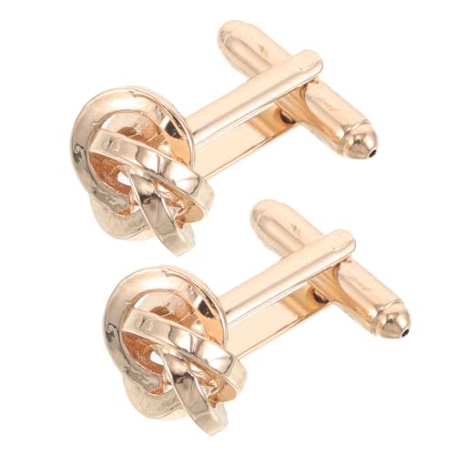 Yardenfun 2 Stück Herren Manschettenknöpfe aus Kupfer Teiliges Knotendesign Langlebig und Vielseitig für Business Hochzeit Formelle Anlässe Passend zu Anzügen und Hemden von Yardenfun