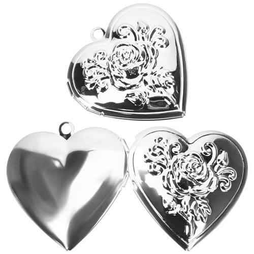 Yardenfun 2 Stück Herzförmiger Fotoanhänger für Halskette Robustem für Personalisierte Schmuckherstellung für Hochzeiten Geburtstage und Besondere Anlässe von Yardenfun