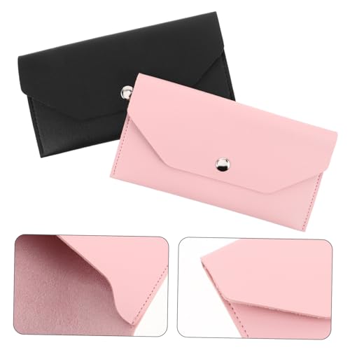 Yardenfun 2 Stück Kleine Pu imitat Münzgeldbörse mit Sicherem Druckknopf Verschluss Kompakte Geldbeutel für Damen Vielseitig für Kleingeld Karten und Kosmetik für Alltag Shopping und Reisen von Yardenfun