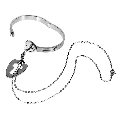 Yardenfun 2 Stück Liebesschloss Halskette Armband für Valentinstag Titanstahl Langlebig und Widerstandsfähig für Partner und Besondere Anlässe Yardenfun 2 Stück Liebesschloss Halskette Armband für Valentinstag Titanstahl Langlebig und Widerstandsfähig für Partner und Besondere Anlässe von Yardenfun