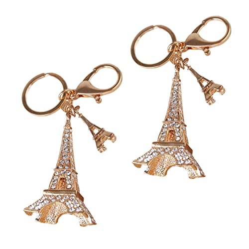 Yardenfun 2 Stücke Schlüsselanhänger Turm Mode Strass Schlüssel Für Frauen Mädchen Glänzendes Zubehör von Yardenfun