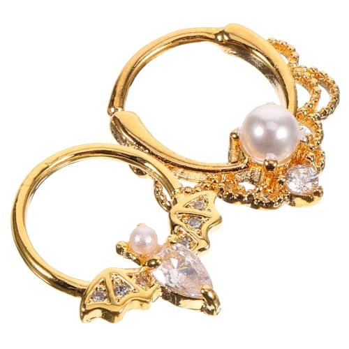 Yardenfun 2 Stück Nasenringe Damen Vintage Stil Kristallbesatz Dünn Hautfreundlich Nasenschmuck für Frauen Mädchen Nasenhoop Piercing Schmuck Geschenkidee von Yardenfun