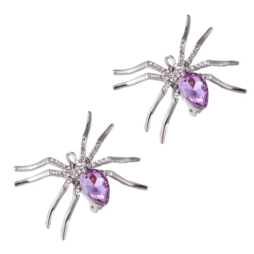Yardenfun 2 Stück Spinnen Brosche Halloween Schmuck aus Langlebiger Legierung Kreative Spinnenform Dekorative Broschen für Kleidung Taschen und Hüte Vielseitiges Accessoire für Frauen und von Yardenfun