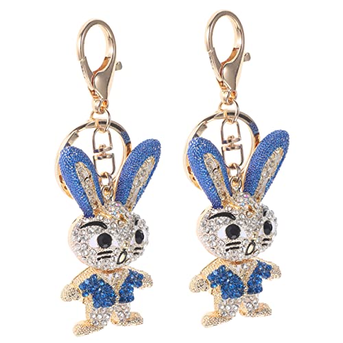 Yardenfun 2 Stück Süße Rabbit Keychains Robuste Dekorative Anhänger für Taschen Schlüssel für Freunde von Yardenfun