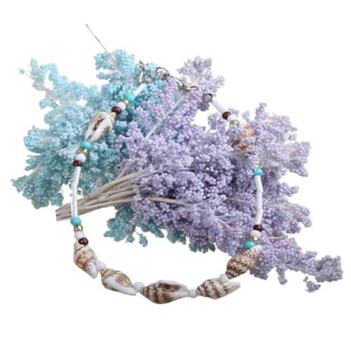 Yardenfun 2 Stück Teiliges Damen Fußkettchen Muscheln Knöchelkette für Strand und Alltag Verstellbarer Schmuck für Frauen und Mädchen Kreatives Fußschmuck von Yardenfun