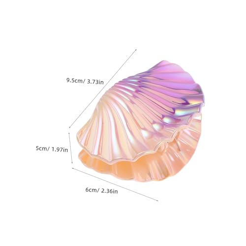 Yardenfun 2 Stück Teiliges Großer Haarklammern mit Marmor Muster und Verlaufendem Muschel Design Robuste Haarkralle für Vielseitiges Styling Strandinspiriert für Sommer und Urlaub von Yardenfun