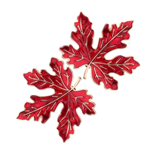 Yardenfun 2 Stück Vintage Maple Leaf Brosche Eleganter Ansteckpin für Kleidung Schal und Hut Modisches Damen Accessoire für Thanksgiving Party und Besondere Anlässe von Yardenfun