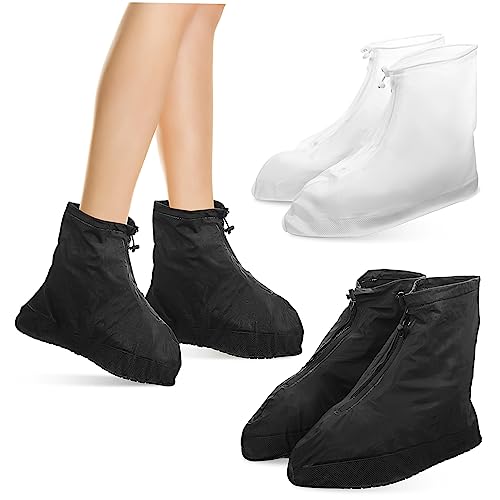 Yardenfun 2 Stück wasserdichte Regen Überschuhe XXL für Damen und Herren rutschfeste Wiederverwendbare Schuhschützer mit Reißverschluss Atmungsaktiv für Outdoor Radfahren Camping bei Nassem von Yardenfun