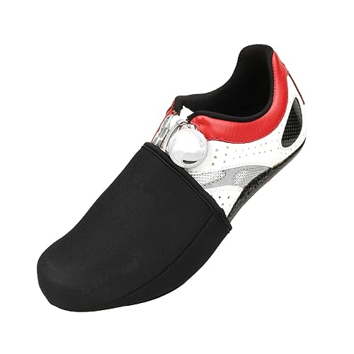 Yardenfun 2 Stück wasserdichte Winddichte Fahrradschuh Überschuhe rutschfest Schuhabdeckung Verstellbar Schützend für Radfahrer Schützt vor Kratzern und Kälte Unisex Schwarz von Yardenfun