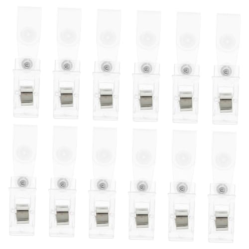 Yardenfun 20 Stück Teiliges Metall Badge Clips mit Transparenten Bändern Kleine Stabile Ausweishalter für Einfache Befestigung von Arbeitsausweisen Kompakt Leicht und Langlebig für Büro und von Yardenfun