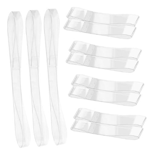 Yardenfun 20 Stück Teiliges Transparente Schuhriemen für Damen Elastisch Abnehmbar Strapazierfähig als Ersatz für High Heels und Pumps Einfach Anzulegen Rutschfest Modisches Schuhzubehör von Yardenfun