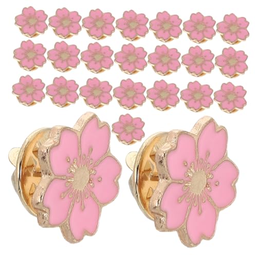 Yardenfun 24 Stück Teiliges Kirschblüten Broschen Leichte Emaille Anstecknadeln aus Sichere Befestigung Blütenbroschen für Pullover Jacken Rucksäcke Kleidung für Damen und Mädchen von Yardenfun
