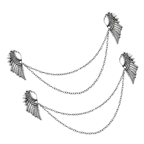 Yardenfun 2stücke Brustnadeln Mit Engelshülsen Für Herren Und Damen Vintage Anstecknadel Für Hemd Kostüm Und Accessoires Altsilber Brosche Für von Yardenfun