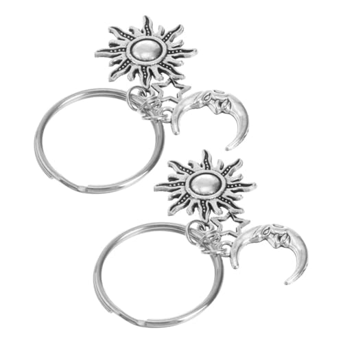 Yardenfun 2stücke Edelstahl Schlüsselanhänger Mit Mond Sonne Und Stern Design Kreative Schlüsselringe Silber Für Taschen Handtaschen Und Schlüsselbund-Dekoration Yardenfun 2stücke Edelstahl Schlüsselanhänger Mit Mond Sonne Und Stern Design Kreative Schlüsselringe Silber Für Taschen Handtaschen Und Schlüsselbund-Dekoration von Yardenfun