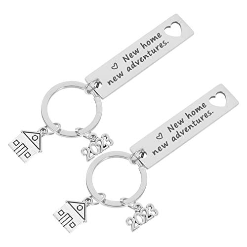 Yardenfun Schlüsselanhänger-Set „neues Zuhause“ Aus Edelstahl Schlüsselanhänger für Frauen und Paare Einweihungsanhänger von Yardenfun