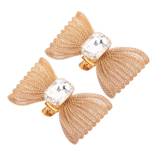 Yardenfun 2stücke Schuhabsatzschmuck Mit Strasssteinen Aus Zinklegierung Verstellbare Und Abnehmbare Schnallen Stilvolle Schleifen Für High Heels Modischer Schuhschmuck Zum Anklipsen von Yardenfun