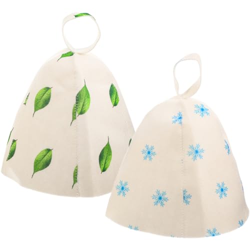 Yardenfun 2stücke Wiederverwendbarer Filz-saunahut Komfortable Kopfbedeckung Für Damen Und Herren Sauna Und Bad Schutz Für Haar Und Kopf Atmungsaktiv Und Leicht von Yardenfun