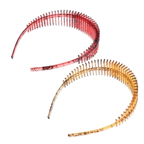 Yardenfun 2stücke Stirnbänder Für Damen Zum Waschen Der Gesichter Rutschfeste Sport-haarbänder Mit Zähnen Waschen-stirnbänder Für Damen-haare von Yardenfun