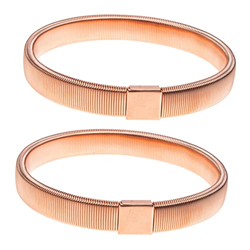 Yardenfun 2stücke Roségold Elastisches Armband Für Herren Frühling Armring Schmuck Passend Zu Hemden Robustes Metallband Langlebig Und Praktisch Für Alltag Und Feiern von Yardenfun