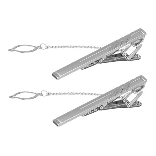 Yardenfun 2stücke Krawatten Clip Aus Metall Für Herren Krawattenverschlüsse Praktisch Für Geschäftstreffen Hochzeiten Und Partys Schnelle Befestigung von Yardenfun