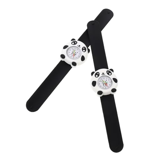 Yardenfun 2stücke Junge Mädchen Uhr Mit Panda-Design Tragbare Armbanduhr Für Junge Mädchen Modische Kindergeschenke Kinderauto Uhr Zeitbewusstsein Stärken Kindergeschenk von Yardenfun
