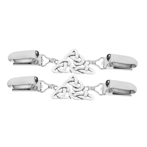 Yardenfun 2Stücke Vintage Pullover Clips für Damen Schal und Cardigan Accessoires Robuste mit Hohlem Design für Modekleidung und Strickjacken von Yardenfun