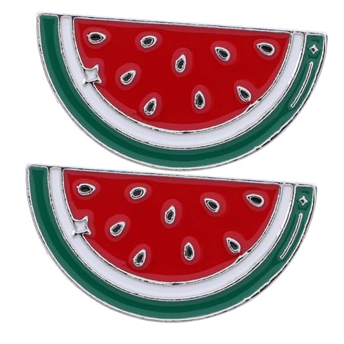 Yardenfun 2stücke Teiliges Wassermelonen-broschen Damen Anstecknadel Aus Langlebiger Legierung Für Kragen Schal Und Kleidung Modisches Und Charmantes Accessoire Für Jedes Outfit von Yardenfun