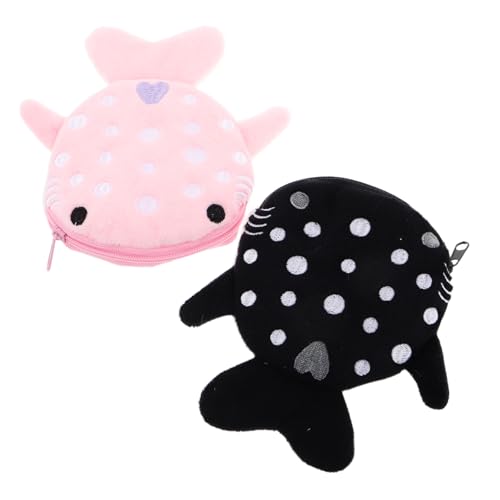 Yardenfun 2stücke Niedliche -münzgeldbörse Mit Reißverschluss Weicher Plüsch-Geldbeutel Für Bargeld Praktische Kleine Tasche Für Erwachsene Süßes Design von Yardenfun